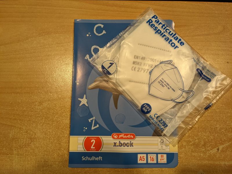 Maske Schulheft Maske Schulheft